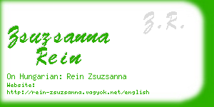 zsuzsanna rein business card